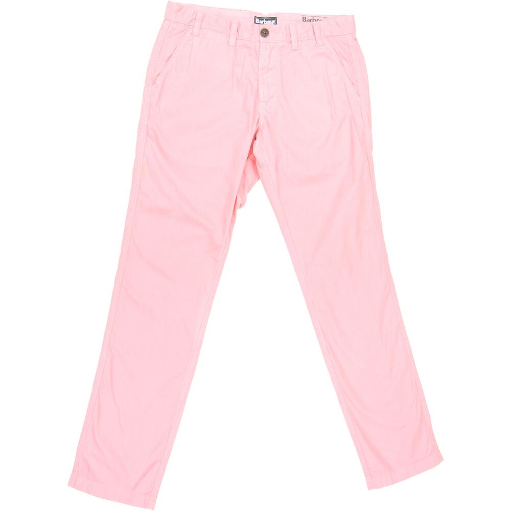 Barbour Euston Garment Dyed Twill Chino Pink Utility Pants Trousers 34 X 34